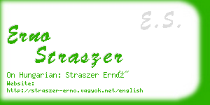 erno straszer business card